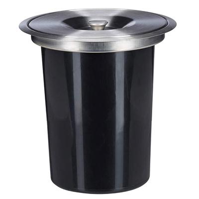 WellHome - 8L Edelstahl-Abfalleimer mit Deckel für die Arbeitsplatte, Schwarz