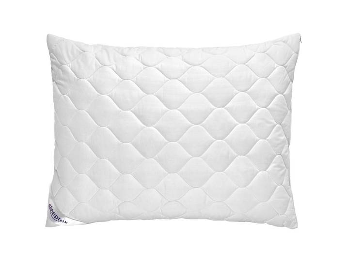 Sleeptex Kopfkissen, Weiss, Textil, Füllung: Faserbällchen, 65x100 cm, Textiles Vertrauen - Oeko-Tex®, für Hausstauballergiker geeignet, formstabil, pflegeleicht, hygienisch, individuell anpassbar, stützt Kopf, Nacken und Wirbelsäule, Heimtextilien, Kopfkissen & Duvets, Kopfkissen, Kopfkissen