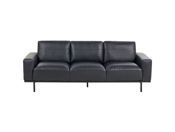 3-SITZER-SOFA Kunstleder schwarz Sovik