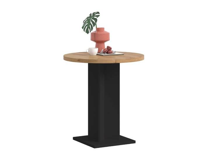 Esstisch Gustav rund , 70 cm , Artisan Eiche / schwarz