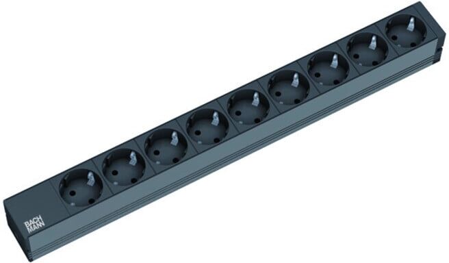 Bachmann 19 pouces multiprise 9x 1U, avec prise de terre 333.506 (333.506)