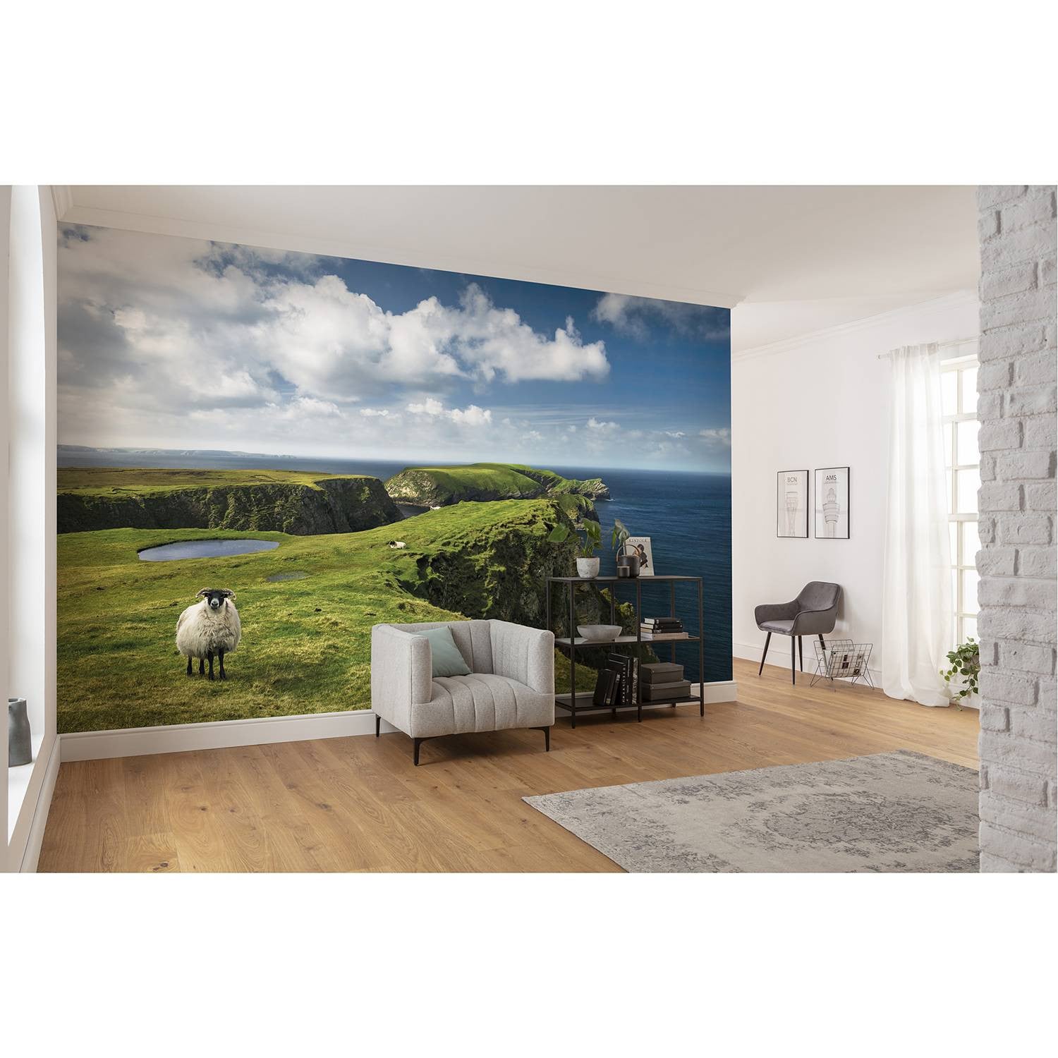 home24 Fotobehang Green Ireland, Multicolour, B: 450 cm, H: 280 cm