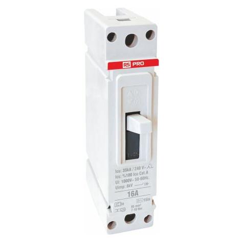 RS PRO RS RS01, Schutzschalter 1-polig, 16A Frontp (683378)
