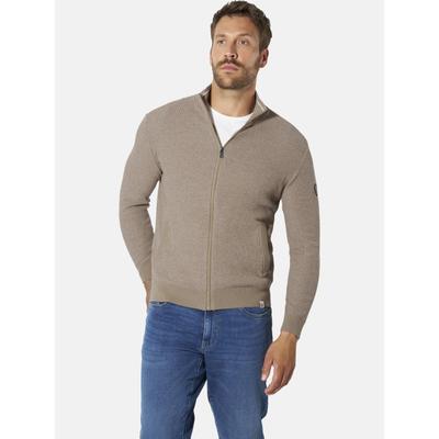 Strickjacke BABISTA "Strickjacke MILINA", Herren, Gr. 5XL, beige (beige melange), Strickjacken Strickjacke