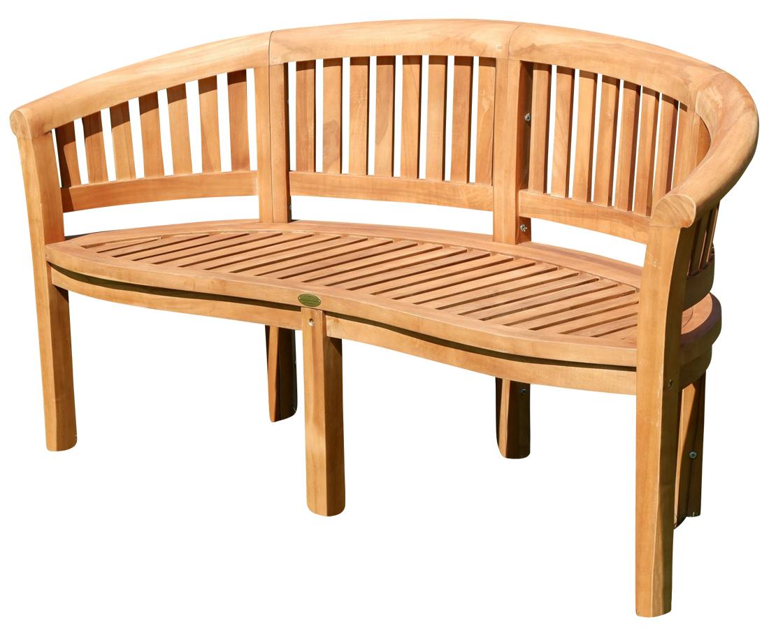ALEOS. XXXL Bananenbank Gartenbank Parkbank Sitzbank 3-Sitzer Bank 150cm Holz sehr robust COCO150