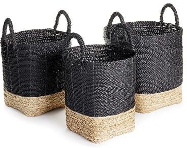 Porch & Petal Madura Market Baskets, Set Of 3