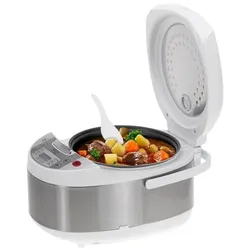 Adler Multicooker 6 in 1 AD 6420 700 W 3.25 L Number of programs 6, Dampfgarer + Reiskocher, Weiss, Silber