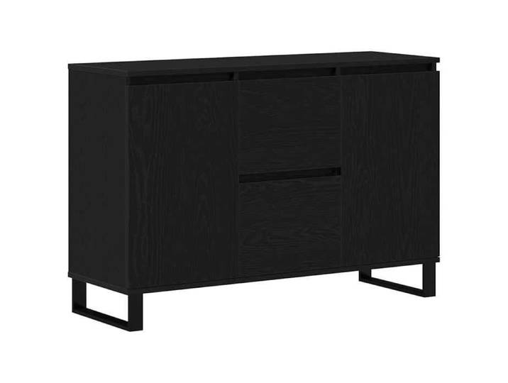 YUN@Buffet Bas Bahut Armoire Commode Sidebord Chêne Noir 104x35x70 cm Bois reconstitué @1949@