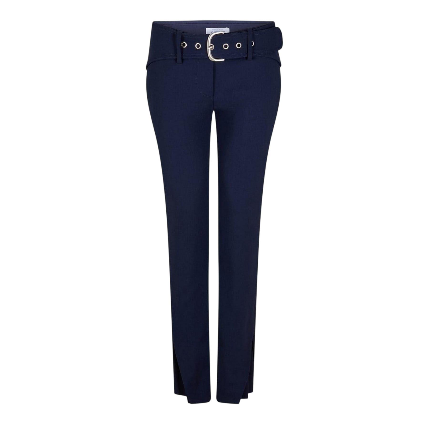 Off White Dames/Dames Reguliere Broek (Kobaltblauw)