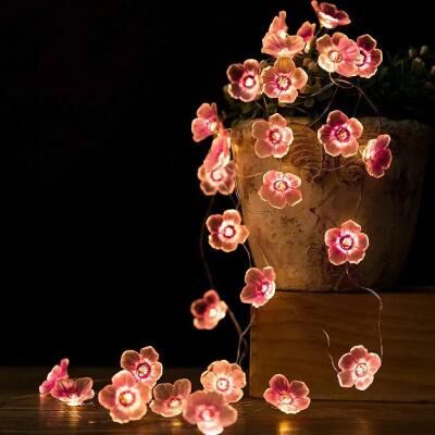 Uplifted Finds Cherry Blossom Flower Garland LED String Lights For Indoor Wedding And Holiday Decoration Cherry Blossom Flower Garland LED String Lights For Indoor Wedding And Holiday Decoration