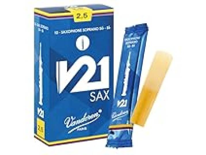 Boite de 10 anches Vandoren série V21 pour Saxophone Soprano - Force 2,5
