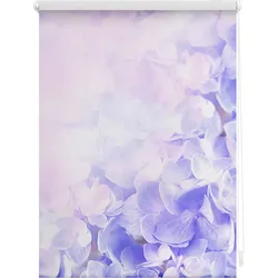 Lichtblick Rollo Klemmfix, ohne Bohren, Verdunkelung, Hortensie - Lila