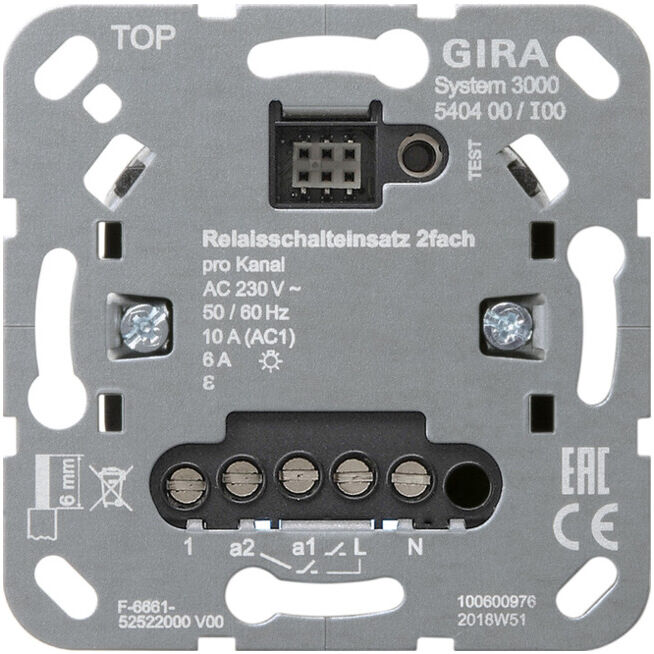 Gira Relais à double commande S3000 540400 (540400)
