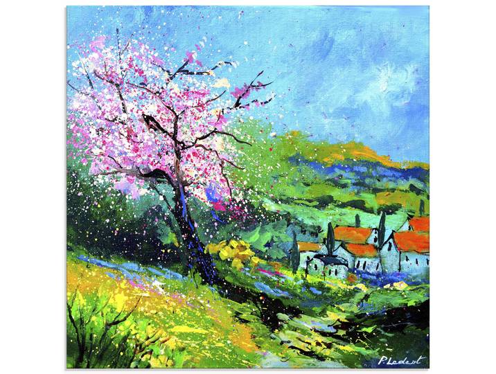 Wandbild ARTLAND Spring landscape , bunt (farbe bild(er): grün), B:50cm H:50cm, Bilder, Wandbild, als Alubild, Leinwandbild, Poster, Wandaufkleber in verschied. Grössen