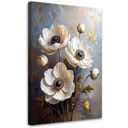 BILDER, Beigefarbene Anemonen Blumen Pflanzen Natur