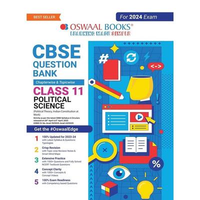 Oswaal CBSE Class 11 Political Science Question Bank (2024 Exam), Taschenbuch von Oswaal Editorial Board, Oswaal Books And Learning Pvt Ltd,