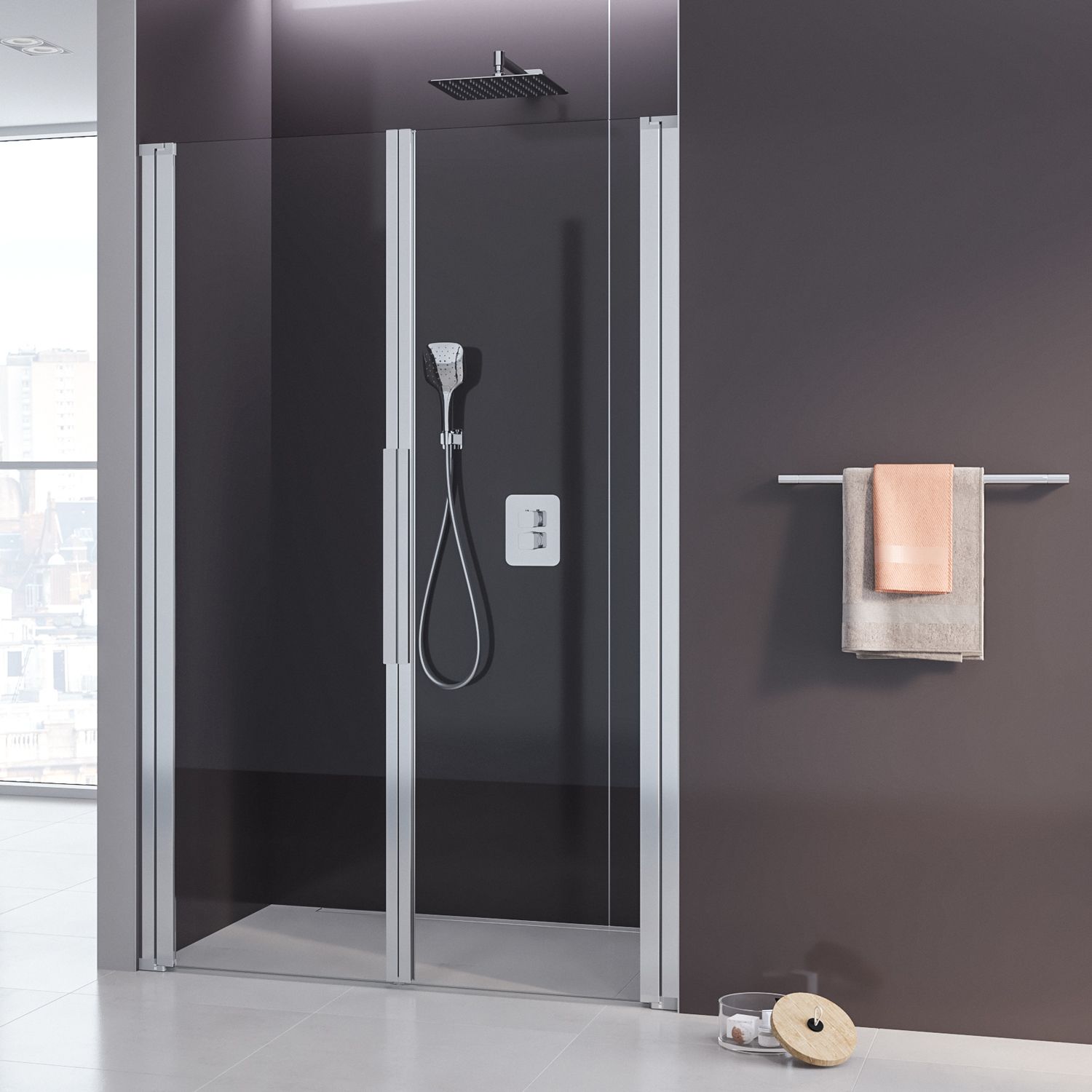Kronenbach Tube swing door NP2W special design for niche KB0120SP9L