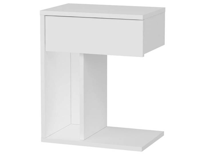 Livetastic Nachtschrank, Weiß, 44.4x55x29.4 cm, Schlafzimmer, Nachttische