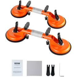 VEVOR Nahtloser Naht Setter 2er-Pack Granit-Nahtverbinder mit 125 mm Vakuum-Saugnäpfen, zum Verbinden & Nivellieren von Nähten, 180° verstellbar, Ideal für Fliesen, Steine, Marmorplatten