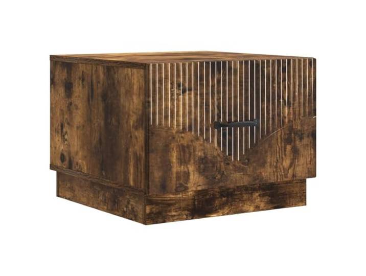 Couchtisch Räuchereiche 49 x 50 x 37 cm Engineering Holz Vintage-Design, Aufbewahrungsschubladen, technisches Holz, pflegeleicht, für Wohnzimmer und Büro