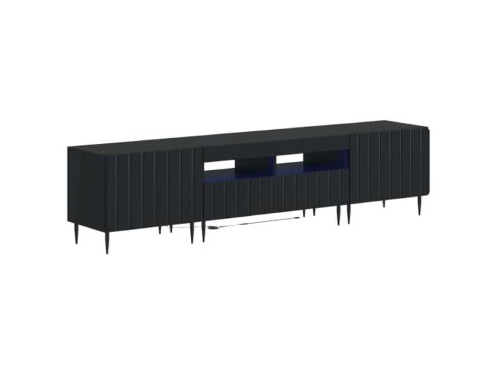 vidaXL 3-teiliges LED TV Regal ZWOLLE Schwarz Holzwerkstoff Bietet großzügigen Platz für deine Essentials. Platzsparende Struktur passt in enge Bereiche. Flexible Installation