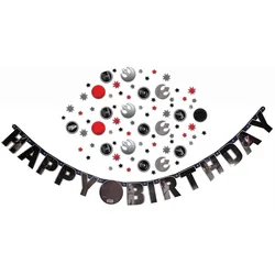 Amscan Star Wars - Happy Birthday Girlande (140cm) + Konfetti (34g)