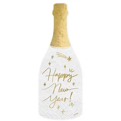 20 Servietten Silvester Champagnerflasche