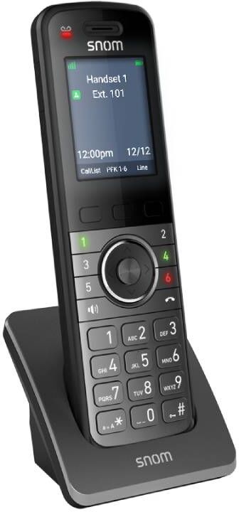 Snom M55 Téléphone DECT sans-fil avec connexion Bluetooth et clavier lumineux.