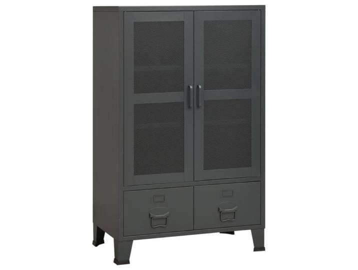 AKOZON Armoire de rangement industrielle Anthracite 70x40x115 cm Métal - AKO7867917156410