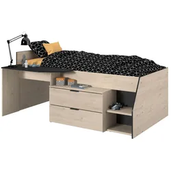 HOCHBETT Parisot Milky 90x200 Holznachbildung Weiß/Japanische Eiche