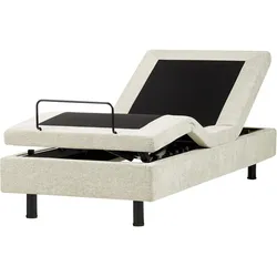 BETT verstellbar ohne Kopfteil Stoff 80/200 cm Beige Castellan