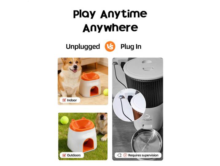 Lanceur de balles de tennis pour chiens, jouet interactif d'exercice, jouet de ramassage pour chien avec distributeur de friandises, pour appartement, salon, maison, extérieur