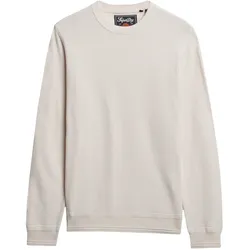 Superdry Herren Strickpullover - Cotton Texture Jumper, Pullover, Rundhals, einfarbig Off-White / 3XL
