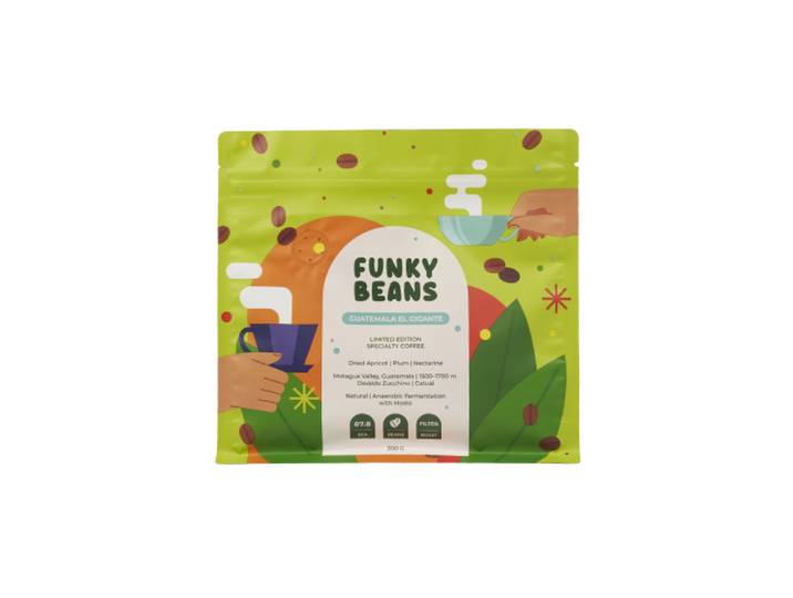 Spezialitätenkaffee Bohnen Funky Beans Guatemala El Gigante Filter, 200 g
