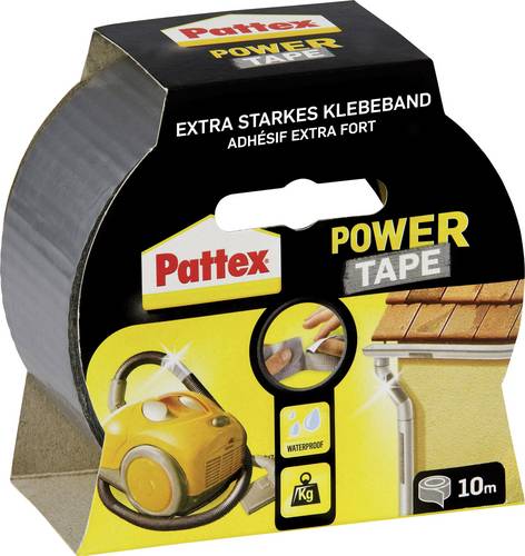 Pattex PT1DS Gewebeklebeband Power Tape Silber (L x B) 10m x 50mm 1St.