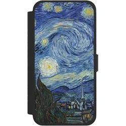 Nivocase Klapphülle für Apple iPhone 15 Pro Max Handyhülle aus Kunst Leder NIVOflip schwarz Kunst The (Apple iPhone 15 Pro Max), Smartphone Hülle, Schwarz