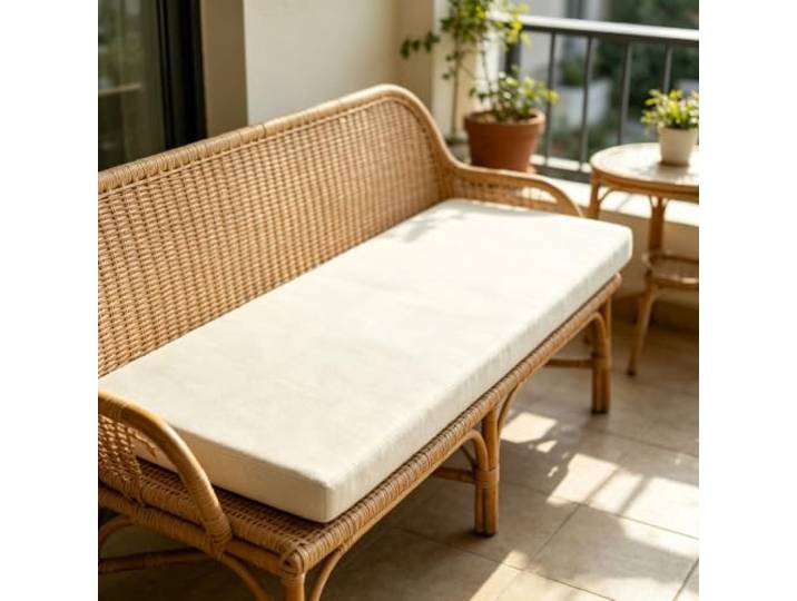 Bankkissen Sitzkissen Bank mit Abnehmbarem Bezug 95x160cm cremefarben Sitzbank Eckbank Auflagen, Sitzpolster Bank 5 Cm Dick, Waschbar & Rutschfest, Weich Gepolstert, Für Haus Und Garten