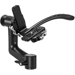 Leofoto PG-3SL Carbon Fiber Gimbal Head with long handle - black, Stativkopf, Schwarz