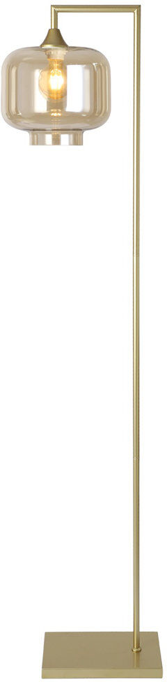 17 Stories Aethan 155 H cm Task Floor Lamp Amber/Gold 155cm H X 15cm W X 35cm D