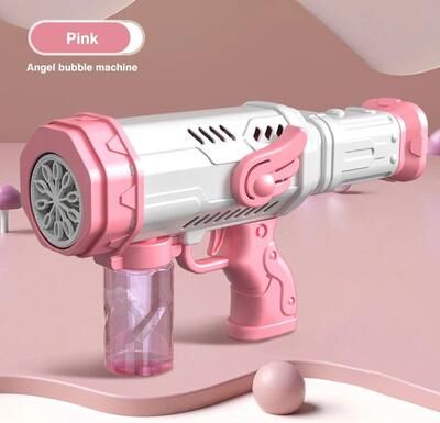 Uplift Treasures Electric Bubble Gun Toy For Kids pink