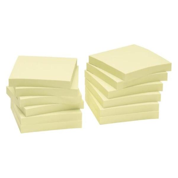 Info Recycling Haftnotizen Standard 5654-11BOX gelb 12 Blöcke (75 x 75 mm) (5654-11BOX)