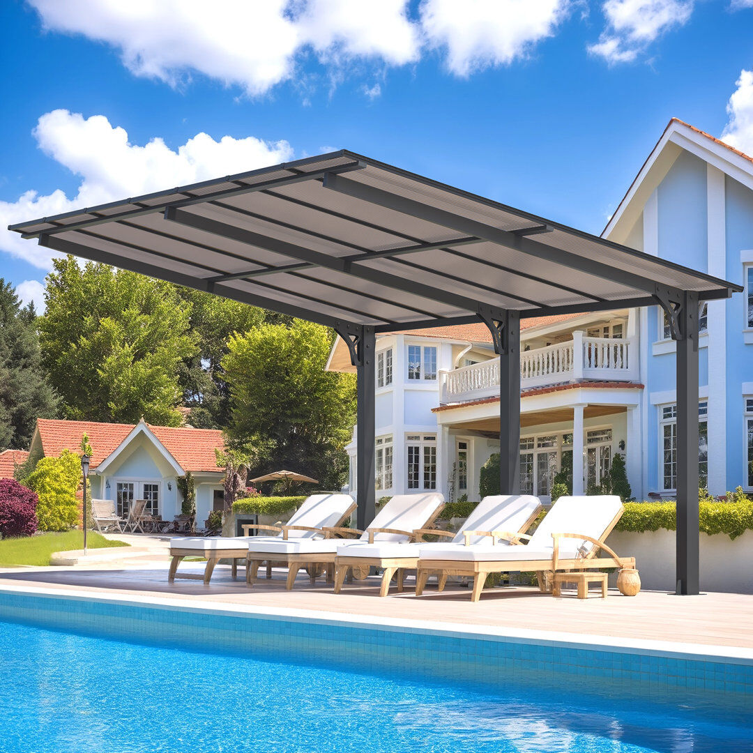 Blue Elephant Hardtop Gazebo Black 3 m x 4.2 m