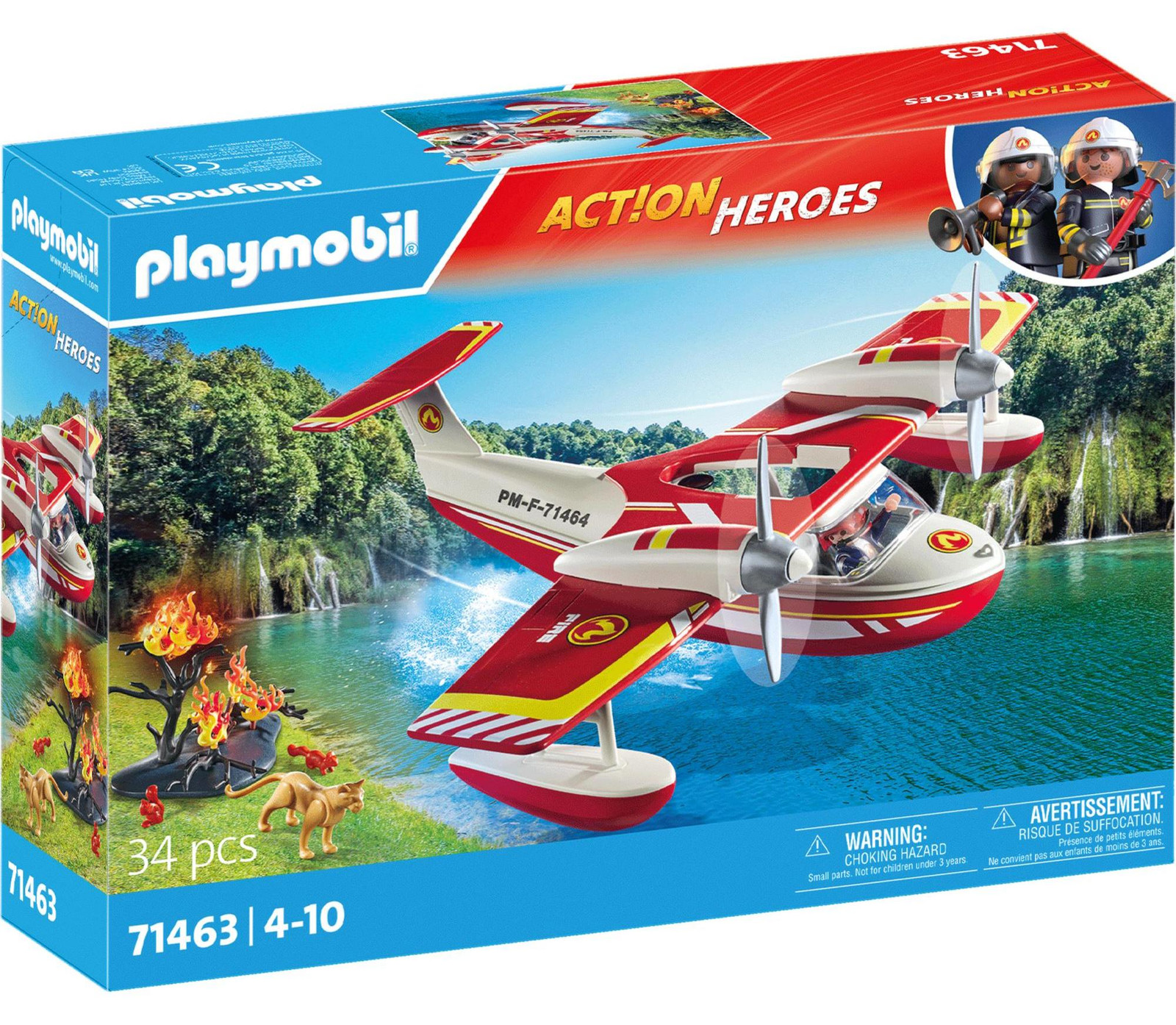 Playmobil 71463 Seaplane met Brandweerman - Action Heroes - Brandweer