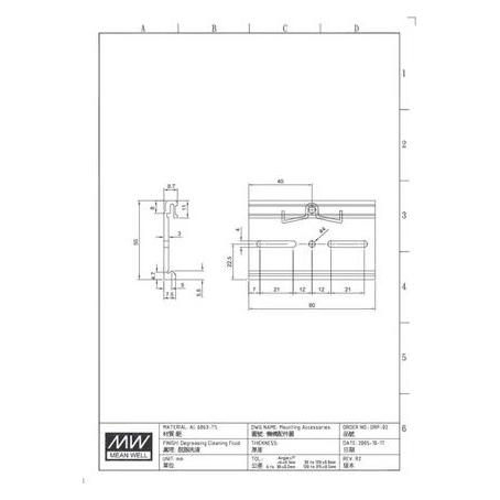 MeanWell Mean Well DRP-02 DIN-Befestigung Passend für Marke (Steckernetzteile) Mean Well (DRP-02)