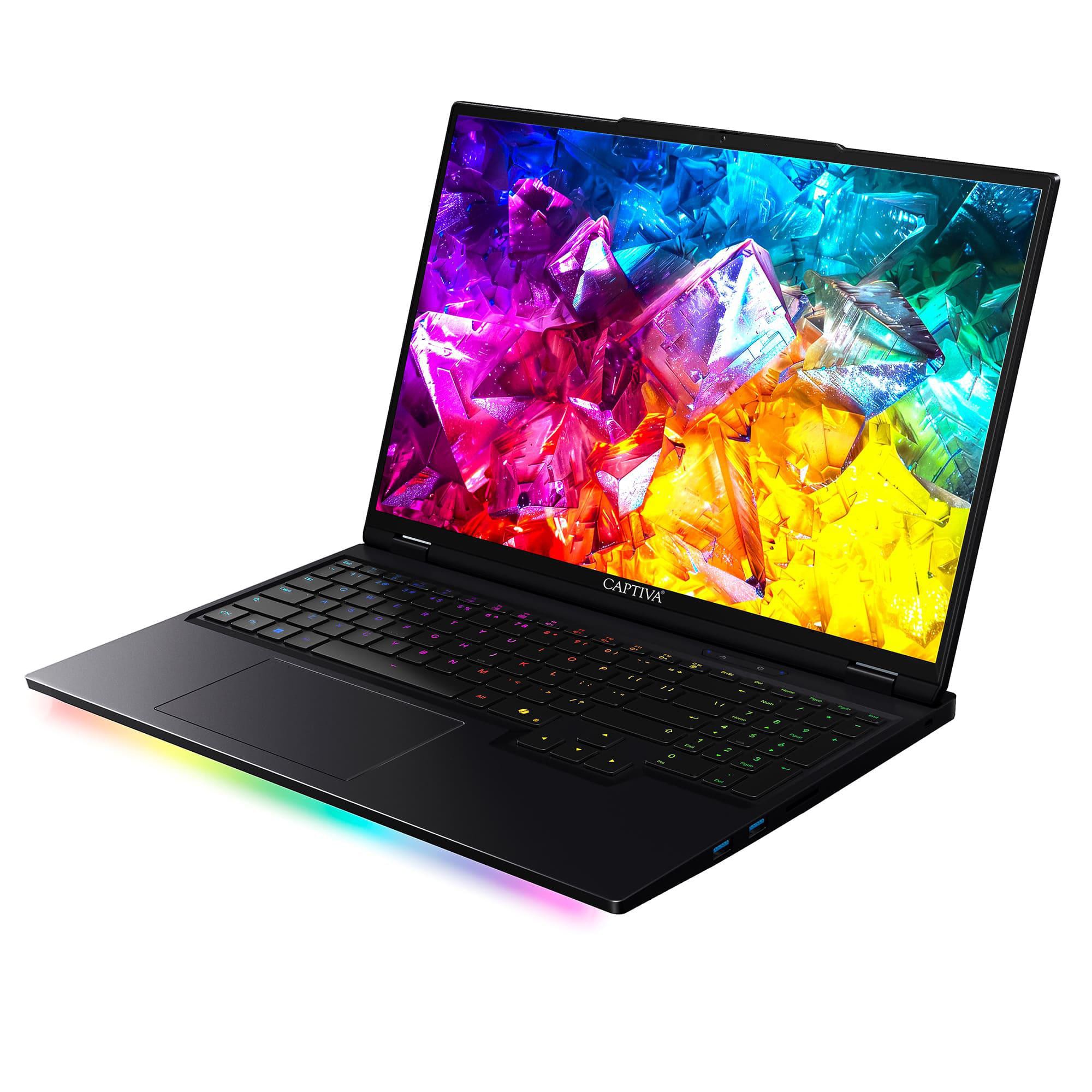 Captiva Highend Gaming R92-225 16 Zoll Gaming Laptop AMD Ryzen 9 9955HX NVIDIA GeForce RTX 5090 64 GB RAM 2 TB SSD Windows 11 Home Schwarz