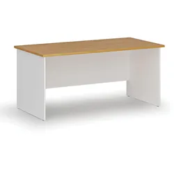 Bürotisch PRIMO WHITE, 160x80 cm, weiß/Buche