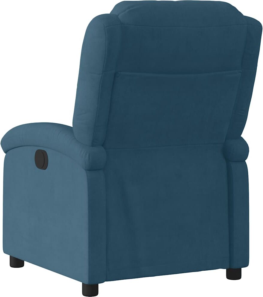 vidaXL Fauteuil inclinable bleu velours