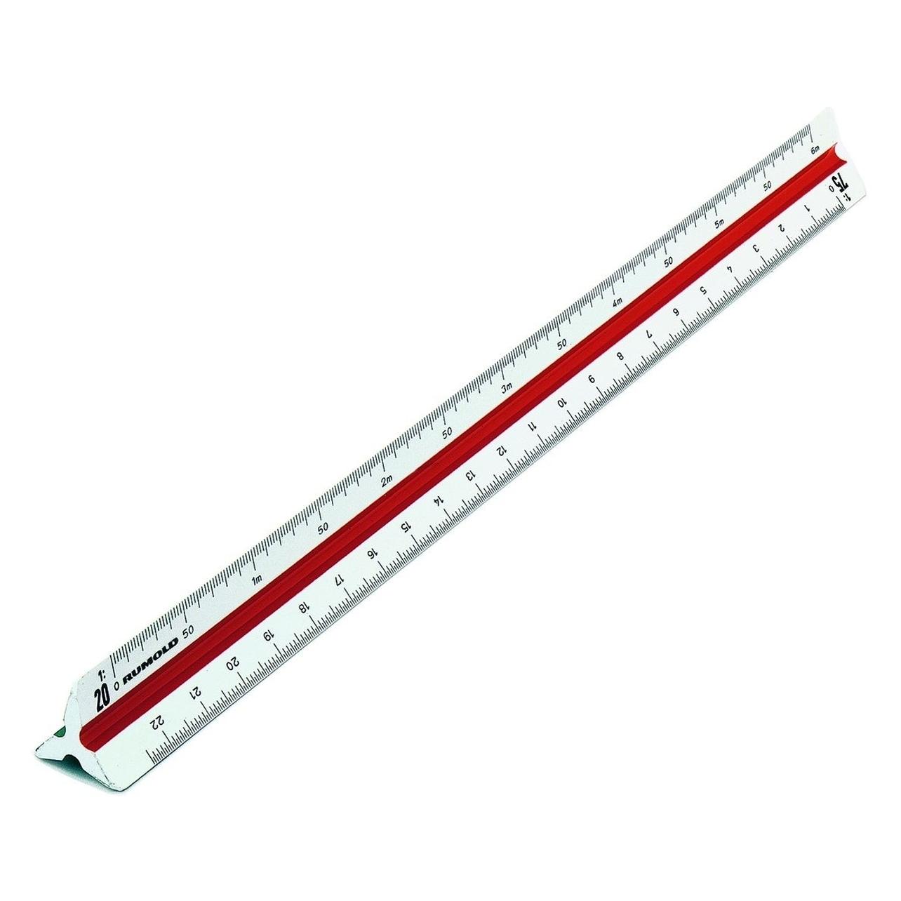 Rumold Dreikantmassstab 160 Länge: 30 cm Ausführung der Reduktionsteilung: 1:20 (30 cm, Kunststoff) (160/2/30)