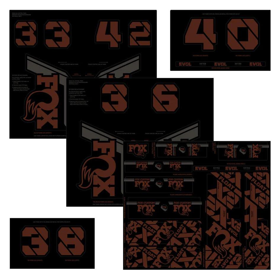 Fox Decal 21 Custom Fork & Shock root beer (803-01-737)