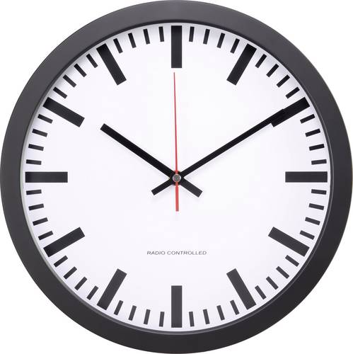 MXP301201 Funk Wanduhr 30mm x 45mm Schwarz